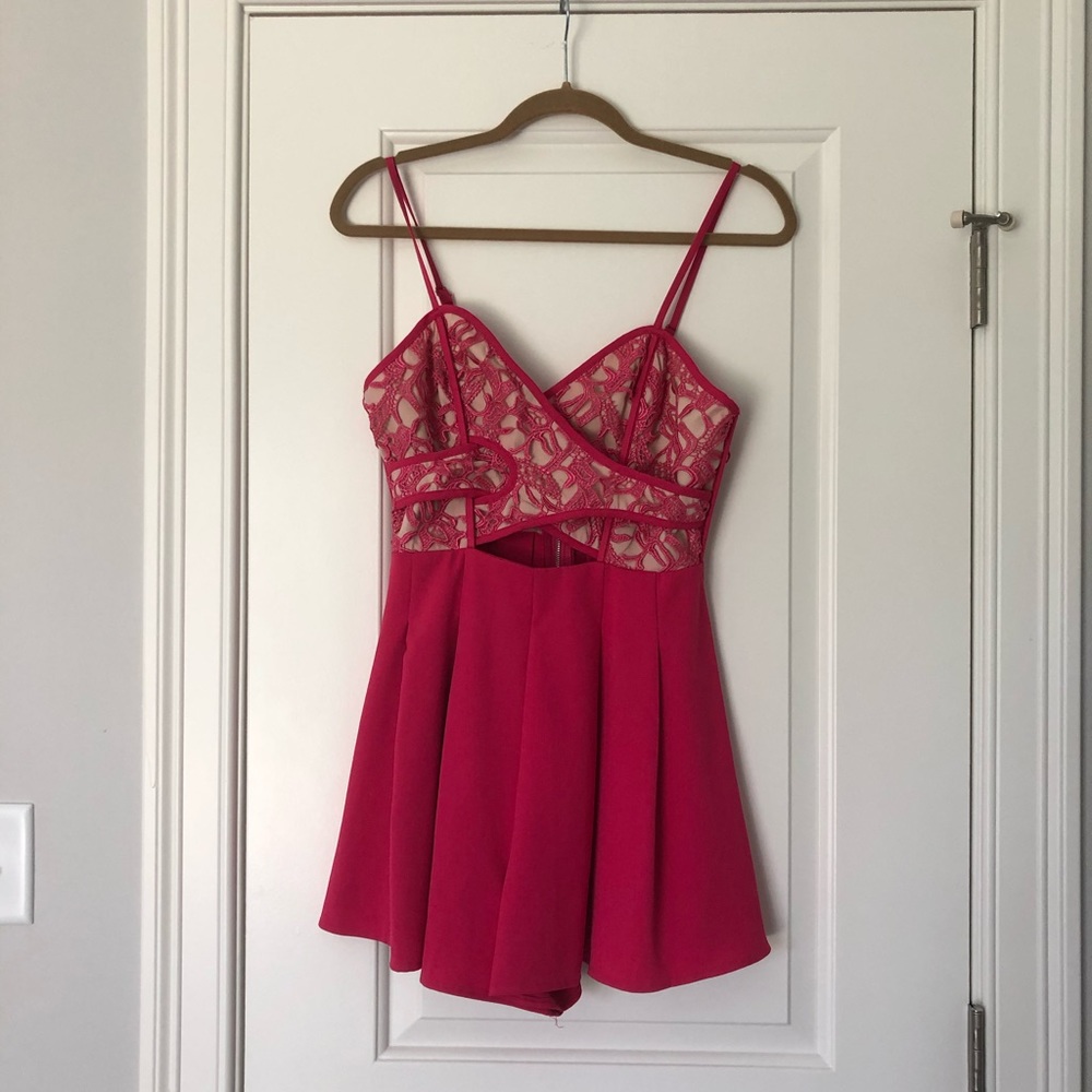 LUXXEL Sassy Bold Pink Romper!